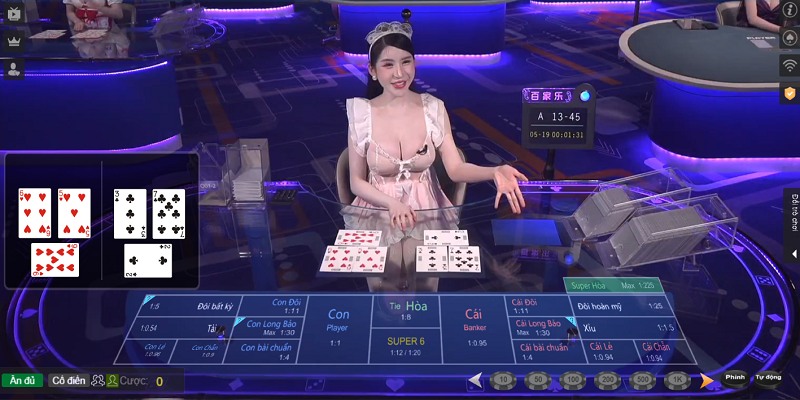 Bàn chơi Baccarat sống động tại casino trực tuyến