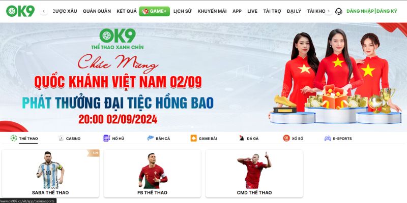 Cá độ thể thao - Sảnh chơi được ưa chuộng nhất tại OK9